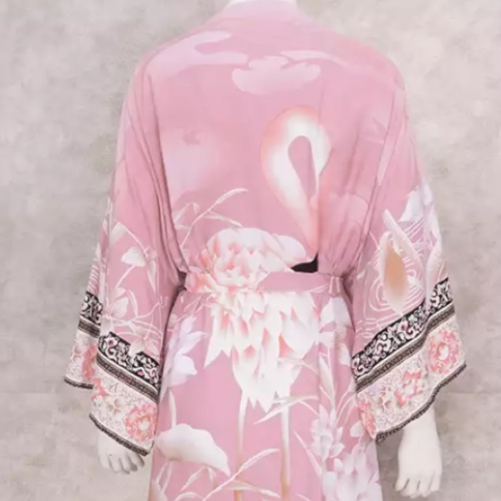 New Bohemian Mixed Print Kimono - Picture 9 of 10